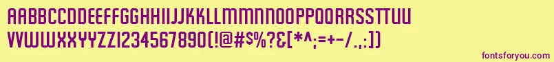 Featureditem Font – Purple Fonts on Yellow Background