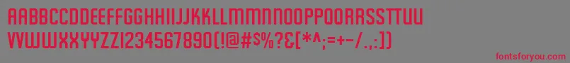 Featureditem Font – Red Fonts on Gray Background