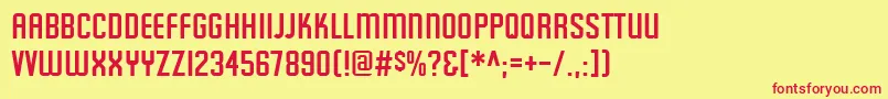 Featureditem Font – Red Fonts on Yellow Background