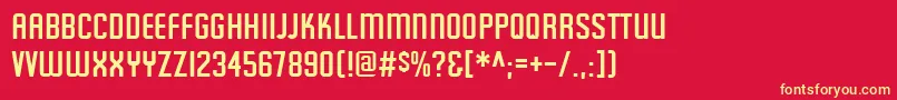 Featureditem Font – Yellow Fonts on Red Background