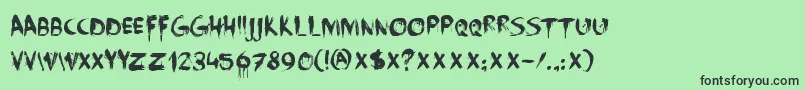 DkFaceYourFears Font – Black Fonts on Green Background