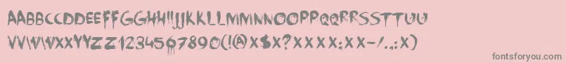 DkFaceYourFears Font – Gray Fonts on Pink Background