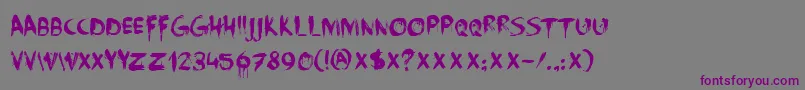 DkFaceYourFears Font – Purple Fonts on Gray Background