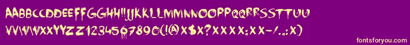 DkFaceYourFears Font – Yellow Fonts on Purple Background