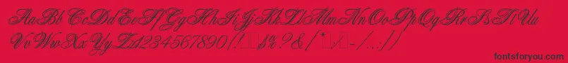AristocratLetPlain.1.0-fontti – mustat fontit punaisella taustalla