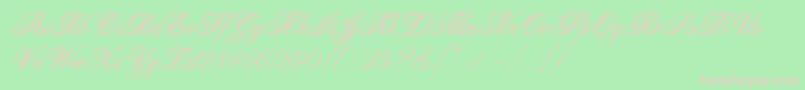 AristocratLetPlain.1.0 Font – Pink Fonts on Green Background