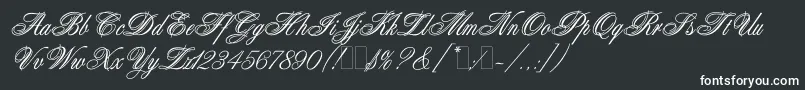 AristocratLetPlain.1.0-fontti – valkoiset fontit mustalla taustalla