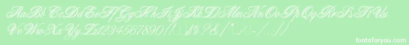 Police AristocratLetPlain.1.0 – polices blanches sur fond vert