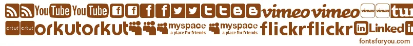 SocialLogosTfb Font – Brown Fonts on White Background