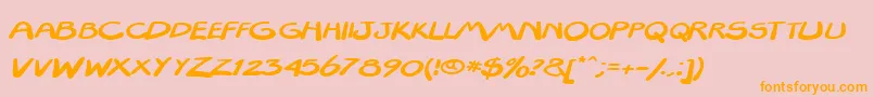 Texta101 Font – Orange Fonts on Pink Background