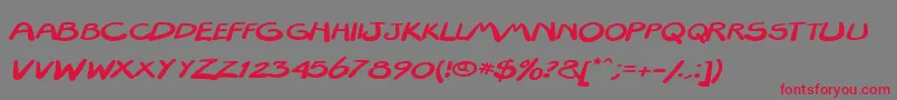 Texta101 Font – Red Fonts on Gray Background