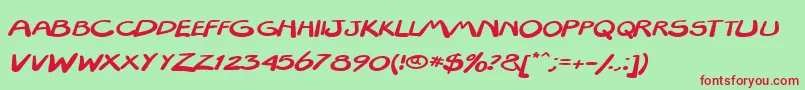 Texta101 Font – Red Fonts on Green Background