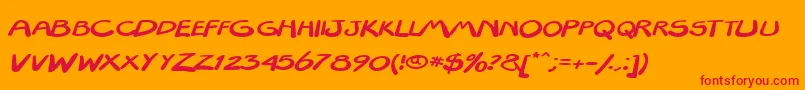 フォントTexta101 – オレンジの背景に赤い文字