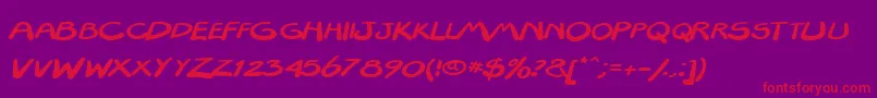 Texta101 Font – Red Fonts on Purple Background
