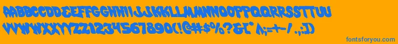 Mysticsinglerleft Font – Blue Fonts on Orange Background