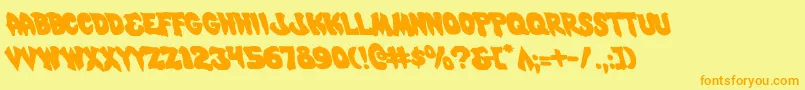 Mysticsinglerleft Font – Orange Fonts on Yellow Background