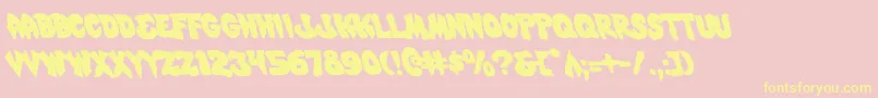 fuente Mysticsinglerleft – Fuentes Amarillas Sobre Fondo Rosa