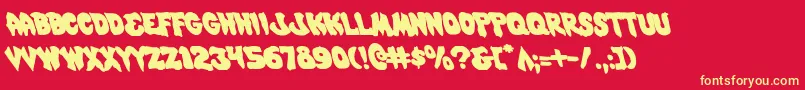 Mysticsinglerleft Font – Yellow Fonts on Red Background