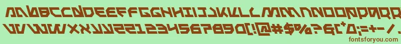 Metalstormleft Font – Brown Fonts on Green Background