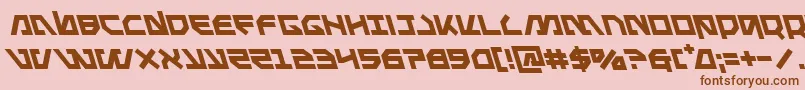 Metalstormleft Font – Brown Fonts on Pink Background