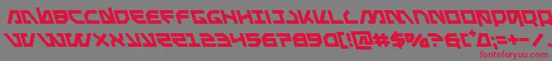 Metalstormleft Font – Red Fonts on Gray Background