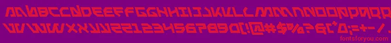 Metalstormleft Font – Red Fonts on Purple Background