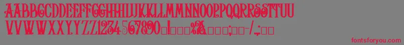 HelenaBold Font – Red Fonts on Gray Background