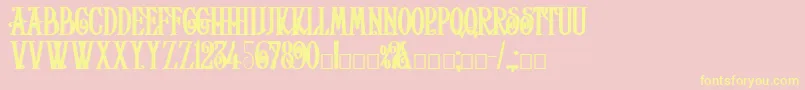 HelenaBold Font – Yellow Fonts on Pink Background