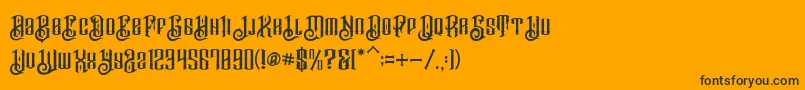 Шрифт BarakahDemo – чёрные шрифты на оранжевом фоне