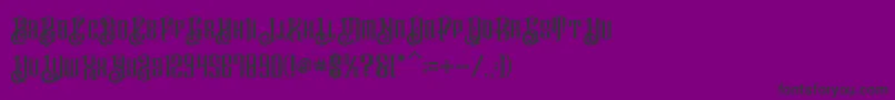 BarakahDemo-fontti – mustat fontit violetilla taustalla