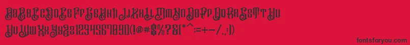 フォントBarakahDemo – 赤い背景に黒い文字