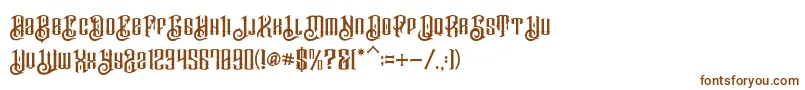 Шрифт BarakahDemo – коричневые шрифты на белом фоне