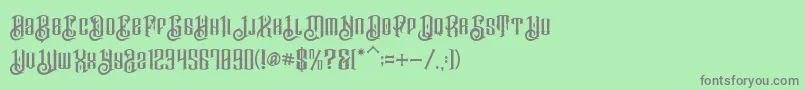フォントBarakahDemo – 緑の背景に灰色の文字