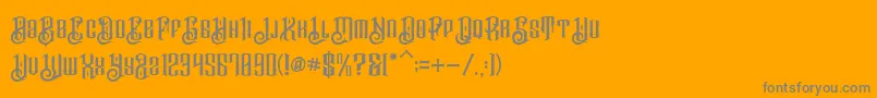 フォントBarakahDemo – オレンジの背景に灰色の文字