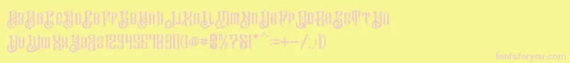 BarakahDemo Font – Pink Fonts on Yellow Background