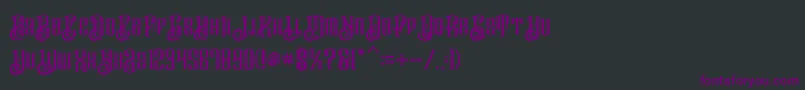 Шрифт BarakahDemo – фиолетовые шрифты на чёрном фоне