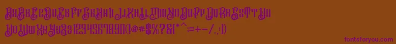 BarakahDemo Font – Purple Fonts on Brown Background