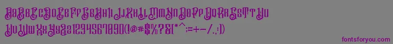 Шрифт BarakahDemo – фиолетовые шрифты на сером фоне