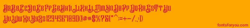 フォントBarakahDemo – オレンジの背景に赤い文字