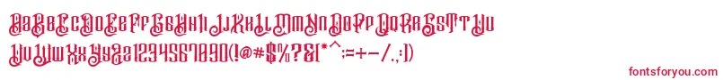フォントBarakahDemo – 白い背景に赤い文字