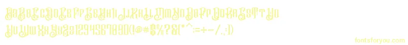 BarakahDemo Font – Yellow Fonts on White Background
