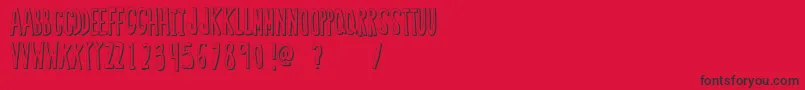 Fonte RegularFont2 – fontes pretas em um fundo vermelho