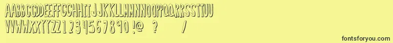 Fonte RegularFont2 – fontes pretas em um fundo amarelo