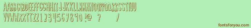RegularFont2 Font – Brown Fonts on Green Background