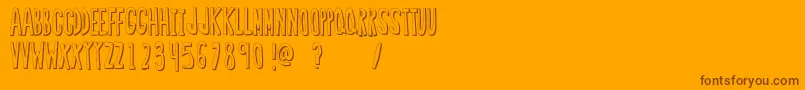 RegularFont2 Font – Brown Fonts on Orange Background