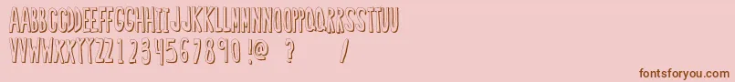 RegularFont2 Font – Brown Fonts on Pink Background