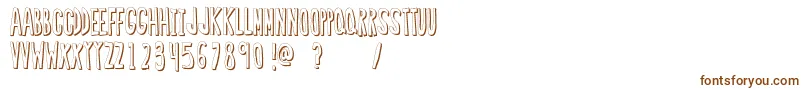 RegularFont2-fontti – ruskeat fontit valkoisella taustalla