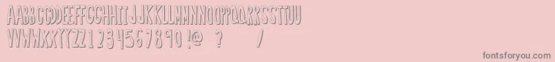 RegularFont2-Schriftart – Graue Schriften auf rosa Hintergrund