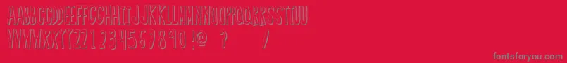 RegularFont2 Font – Gray Fonts on Red Background