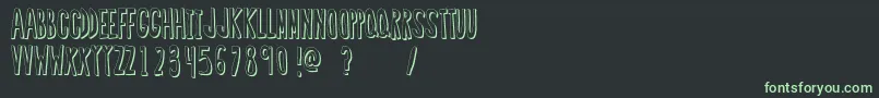 RegularFont2-fontti – vihreät fontit mustalla taustalla